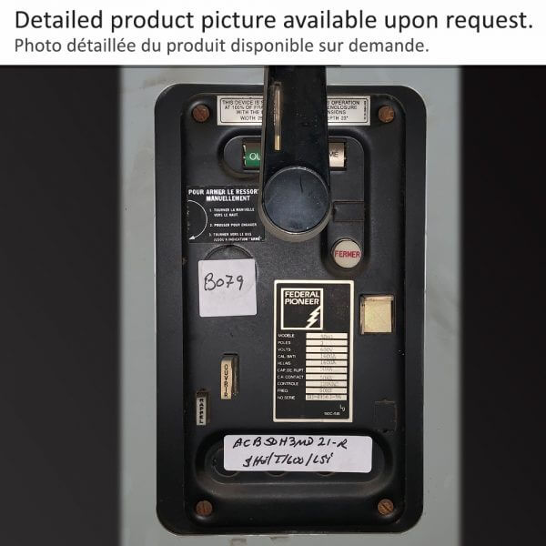 Air Circuit Breaker 50H3 F1600 M/O D/O FPE 21"