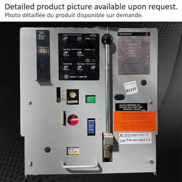WESTHINGHOUSE # DS416CMD  Air Circuit Breaker DS416C F1600 M/O D/O WESTINGHOUSE  - Used - TESTED - Image 2