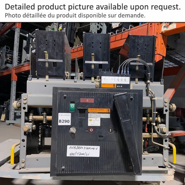 MERLIN GERIN # DRAX32000MD  Air Circuit Breaker DRAX3 F2000 M/O D/O MERLIN GERIN  - Used - TESTED