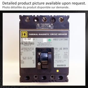 BREAKER 15A 480V 3P 18K SQUARE D - NEW Surplus