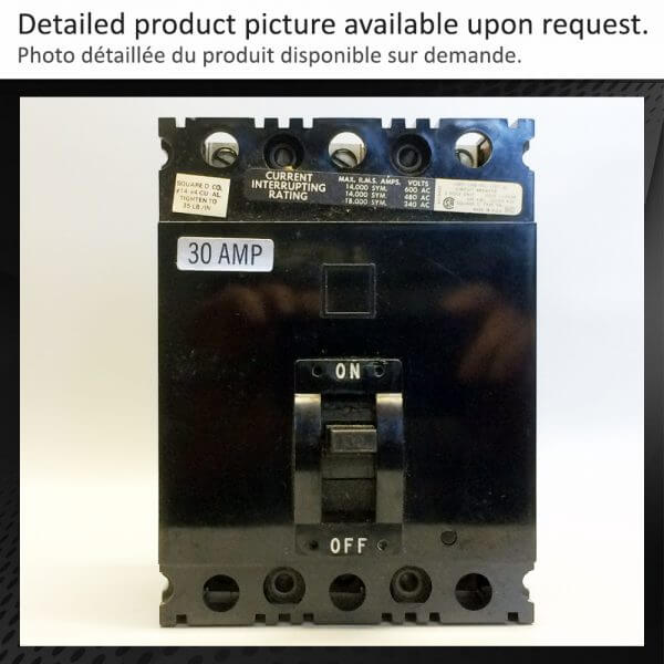 BREAKER 30A 600V 3P SQUARE D - NEW Surplus