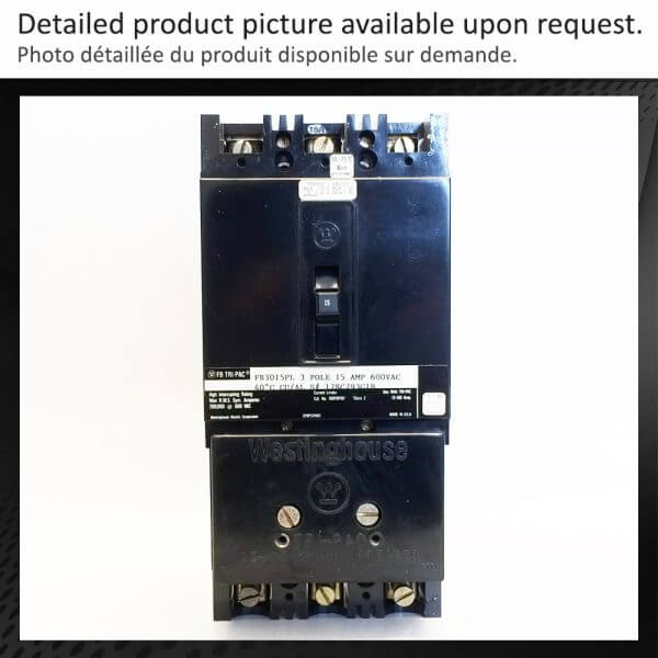 BREAKER 15A 600V 3P WEST TRIPAC - NEW Surplus