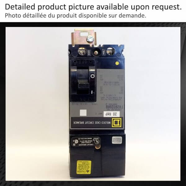 BREAKER 20A 600V 2P SQUARE D - NEW Surplus