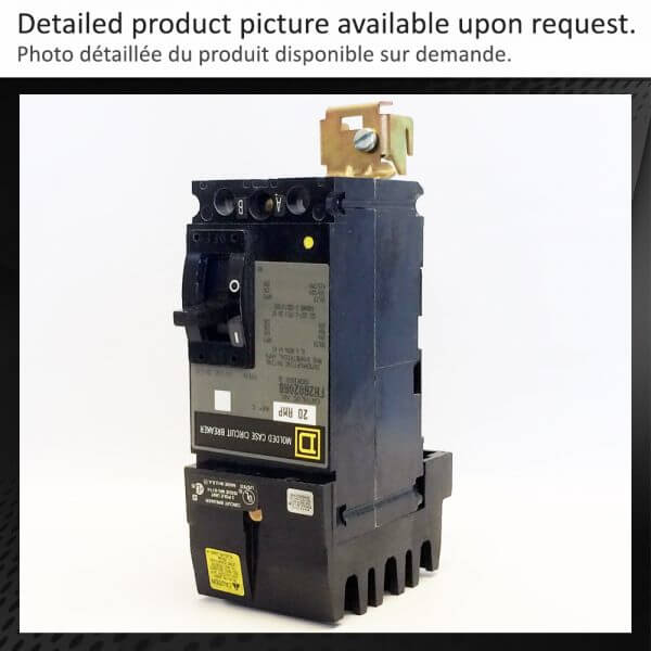 BREAKER 20A 600V 2P SQUARE D - NEW Surplus - Image 2