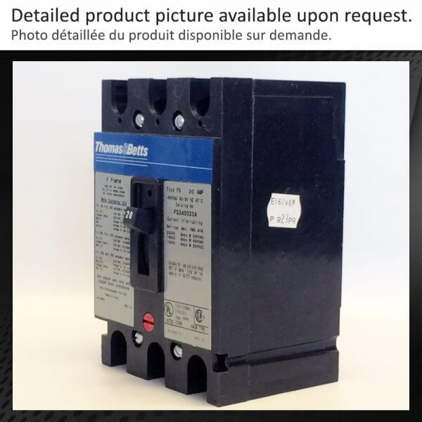 BREAKER 20A 600V 3P CUTLER HAMMER - NEW Surplus - Image 2