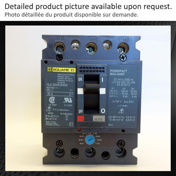 BREAKER 50A 600V SQUARE D MOTOR MAG GARD - NEW Surplus