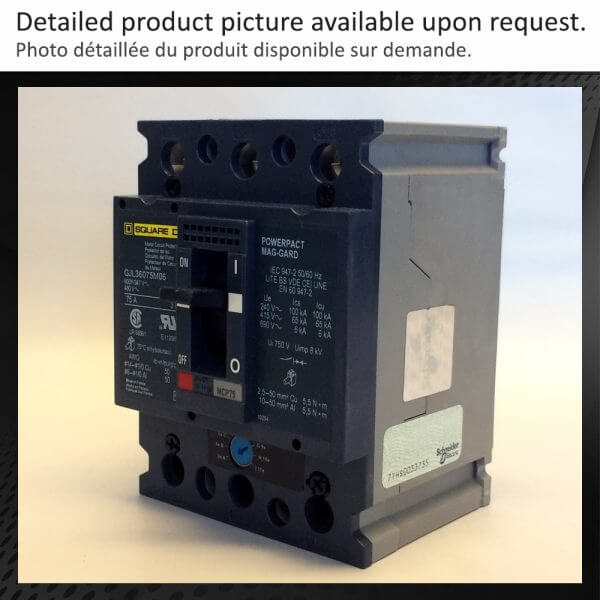 BREAKER 75A 600V SQUARE D MOTOR MAG GARD - NEW Surplus - Image 2