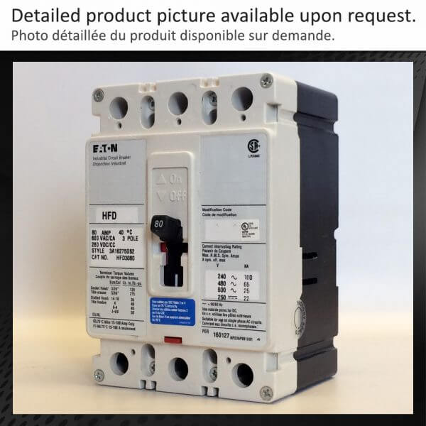 BREAKER 80A 600V 3P CUTLER HAMMER - NEW Surplus - Image 2