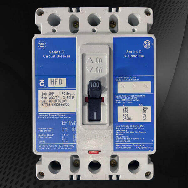 BREAKER 100A 600V 3P CUTLER HAMMER - Used - TESTED - Image 3