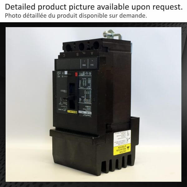 BREAKER 15A 600V 3P SQUARE D 50KA - Used - TESTED