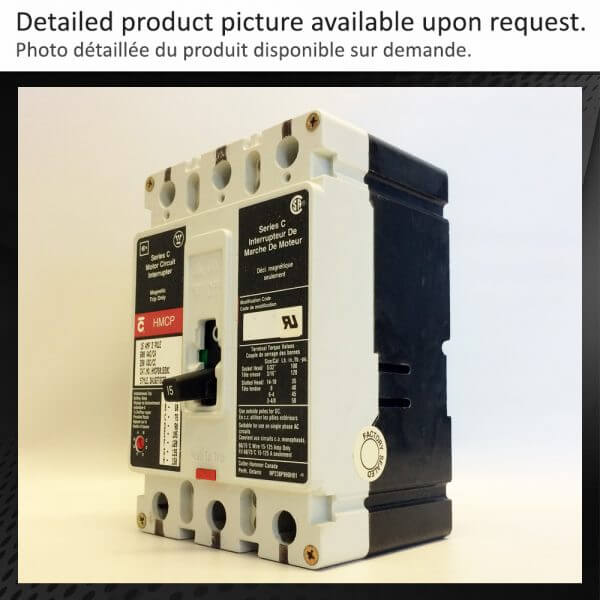 BREAKER 15A 600V 3P CUTLER HAMMER - Used - TESTED