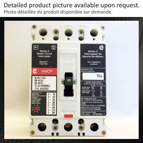BREAKER 30A 600V CUTLER HAMMER - NEW Surplus