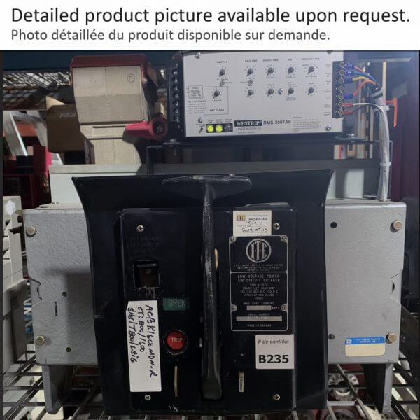 ITE # K1600MDN  Air Circuit Breaker K1600 F1600 M/O D/O ITE BLACK  - Used - TESTED - Image 4