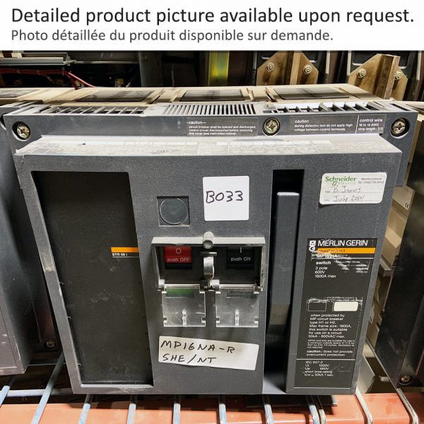 BREAKER 1600A 600V 3P MASTERPACT NON AUTO