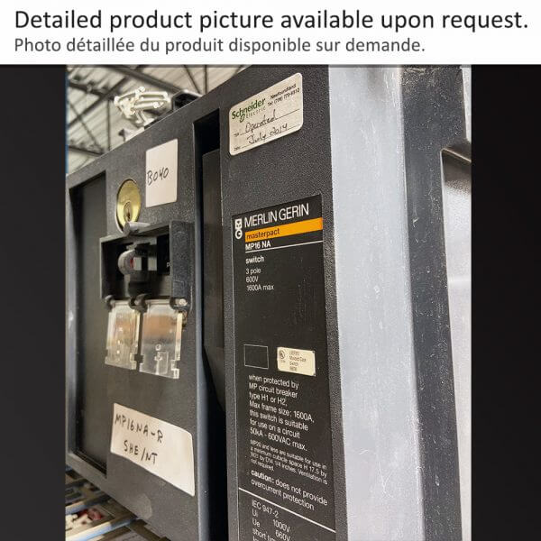 BREAKER 1600A 600V 3P MASTERPACT NON AUTO