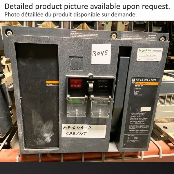 BREAKER 1600A 600V 3P MASTERPACT NON AUTO