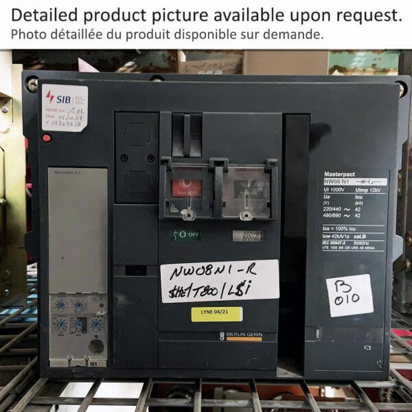 BREAKER 800A 600V 3P MERLIN GERIN - Used - TESTED