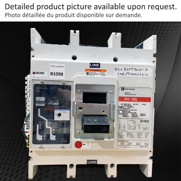 BREAKER 2000A 600V H.HAMMER TRIP LSIG - Used - TESTED - Image 2