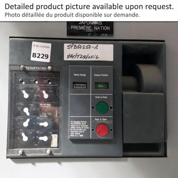 BREAKER SPB50 250A 600V 3P WEST