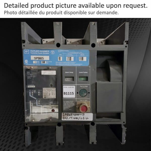 BREAKER SPB65 F1600A 600V 3P WESTINGHOUSE - Used - TESTED - Image 3