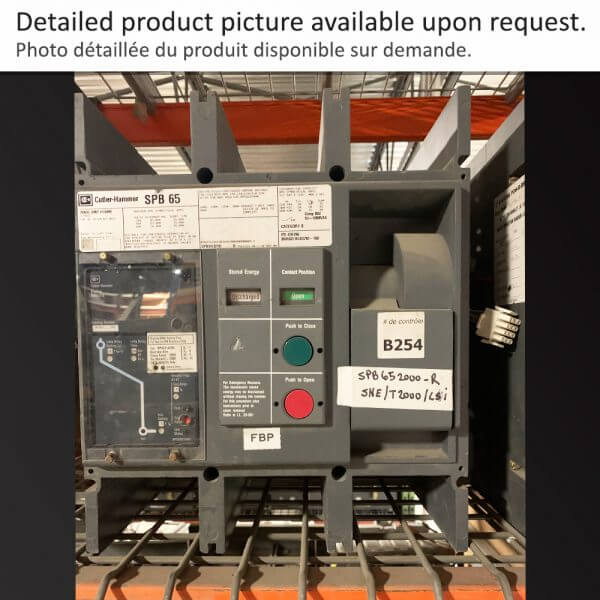 BREAKER SPB65 F2000A 600V 3P WESTINGHOUSE CUTLER-HAMMER - Used - TESTED