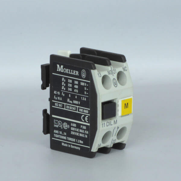 AUXILIARY CONTACT  11 DILM  1 NC-1 NO - Used - TESTED