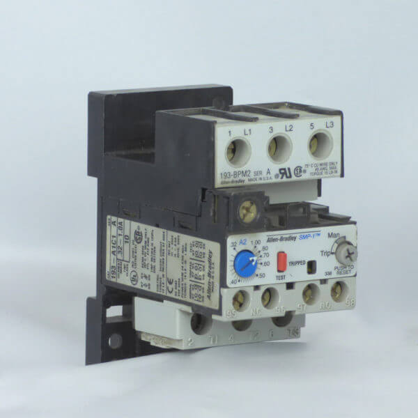 OVERLOAD RELAY 193-A1C1A 0.32-1A  A SERIES W/ 193-BPM2 PANEL ADAPTER - Used - TESTED