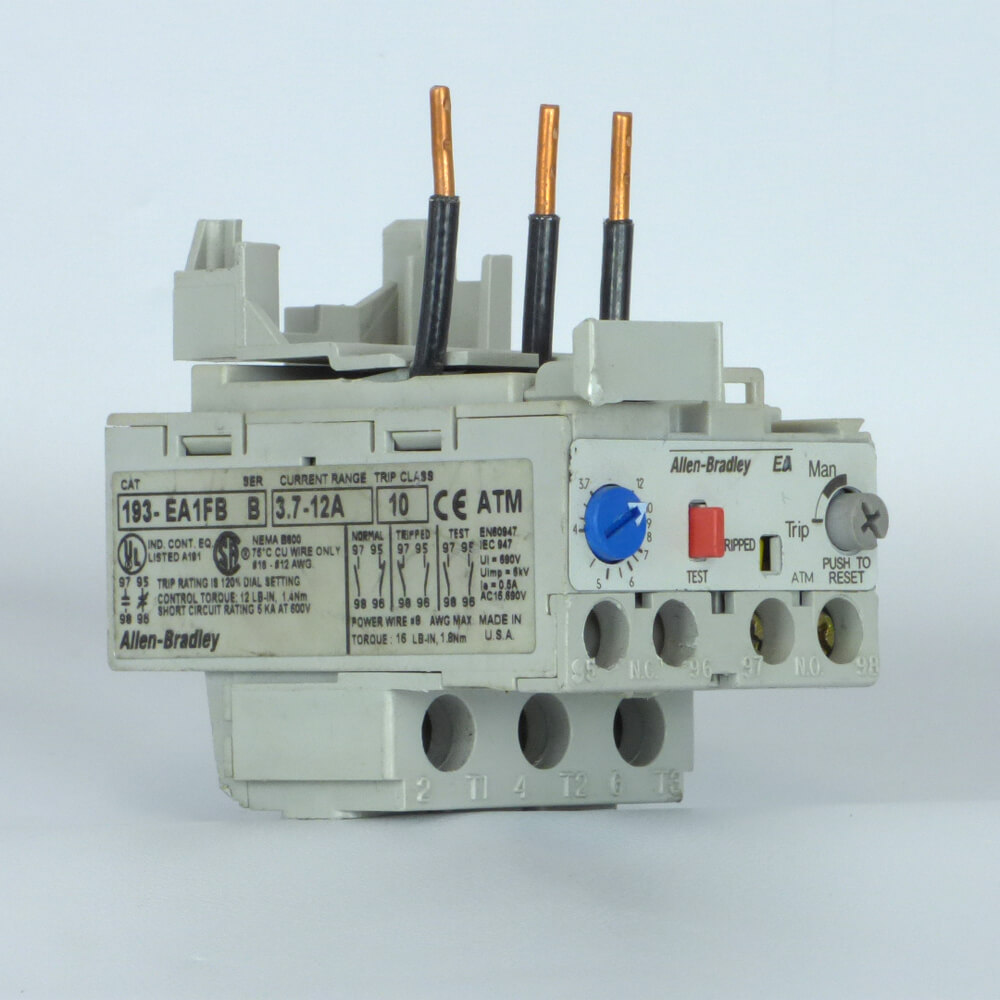 OVERLOAD RELAY 193-EA1FB 3,7-12A B SERIES - Used - TESTED - SIB ...