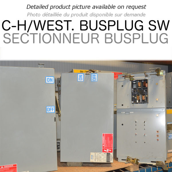 BUS SWITCH 200A 600V 3PH 3W WEST, USED