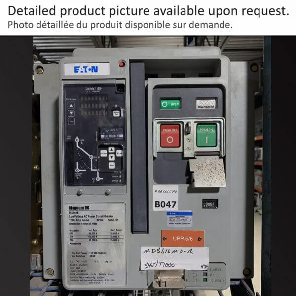MDS616 DISJ 1600A 600V 3P M/O D/O EATON
