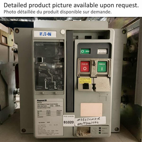 BREAKER MDS620 2000A 600V 3P M/O D/O EATON