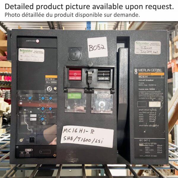 BREAKER 1600A 600V 3P MASTERPACT 65KA MERLIN GERIN