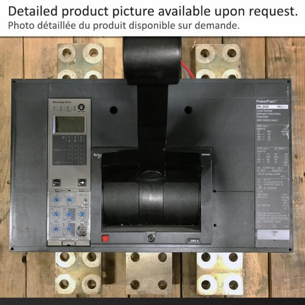 BREAKER 2000A 600V 3P SCHNEIDER D LSIG 65KA - Used - TESTED