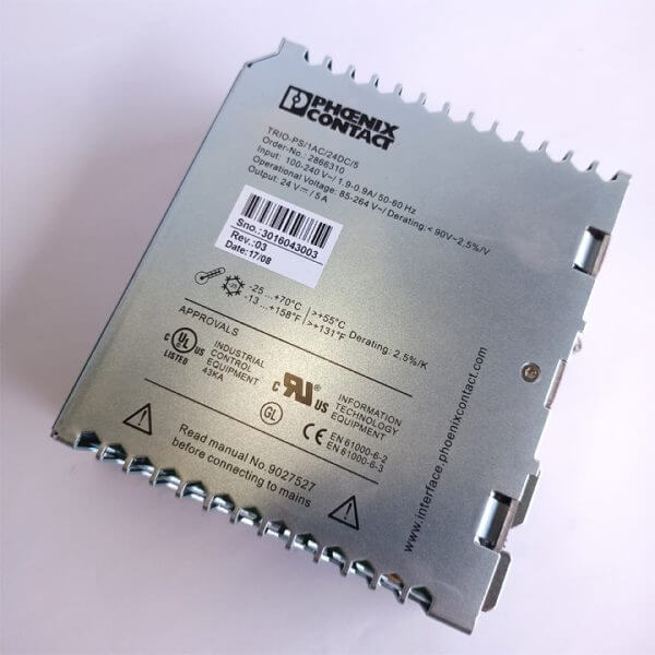 POWER SUPPLY DIN RAIL MOUNT 24V,2.5A - Used - TESTED - Image 2