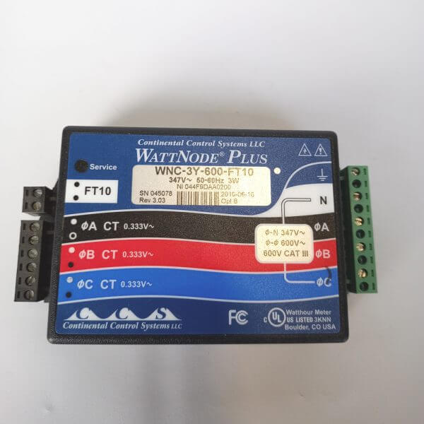 WATTNODE 1/3 PHASE, 0-6000 METER A, VOLTAGE 347/600 - Used - TESTED