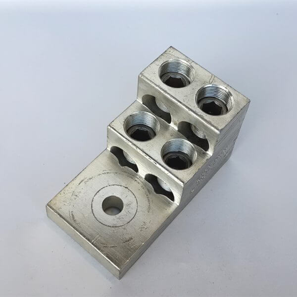MECHANICAL LUG QUADRUPLE  750 - 3 / 0 MCM AL9 CU - Used - TESTED