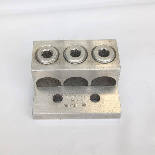 MECHANICAL LUG TRIPLE  750 - 1/0 MCM AL-CU - Used - TESTED