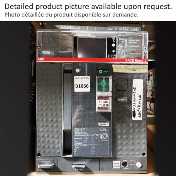BREAKER SACE E2.2B-A MD TRIP 400A LSI EMAX ABB B-1066