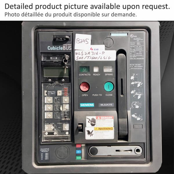 BREAKER 1600A 600V 3P SIEMENS 65KA - Used - TESTED