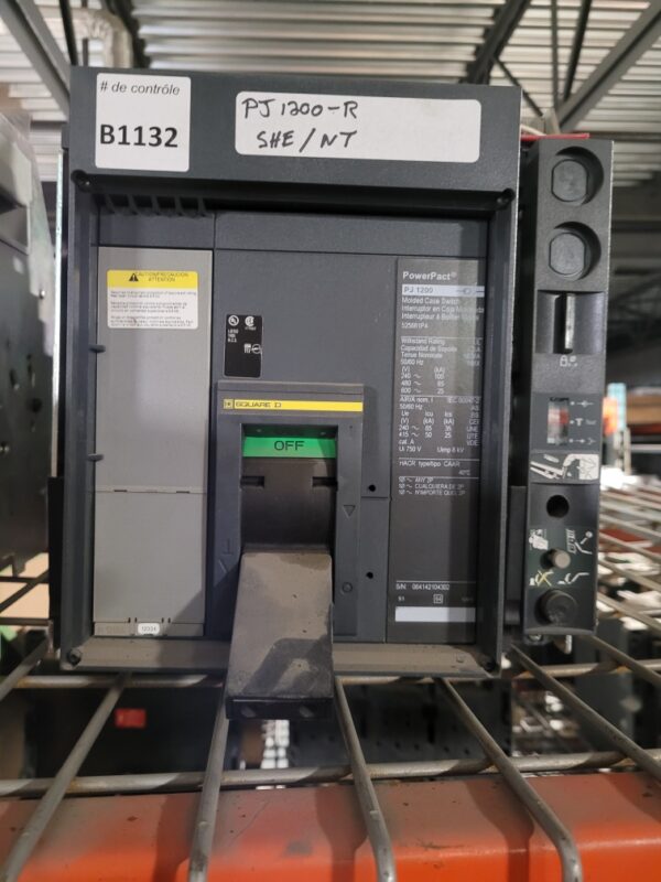 BREAKER 1200A 600V 3P 25KA POWER PACK SQUARE D - Used - TESTED