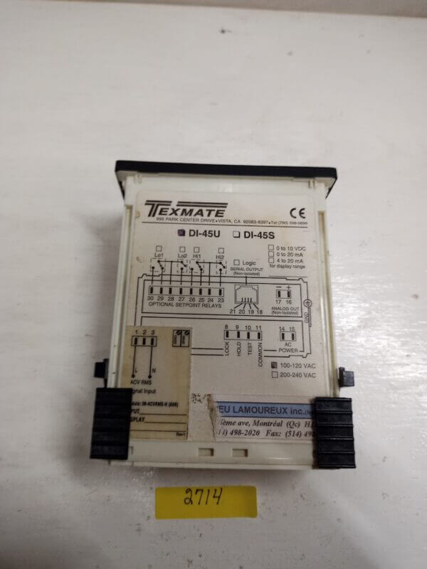 PANEL METER POWER 120VAC DISPLAY 0-8000 - Image 2