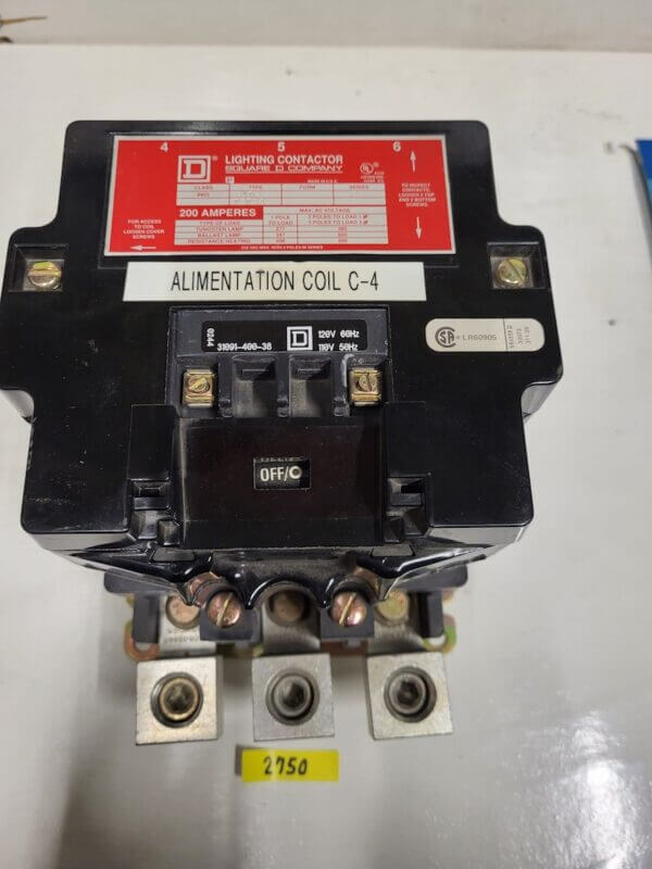 LIGHTING CONTACTOR 200A 3P