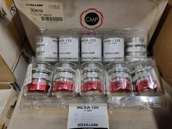 Lot of 10, 1/2 in, 0.5" KILLARK ALUMINUM TECK CONNECTOR - MCRA05S - NEW