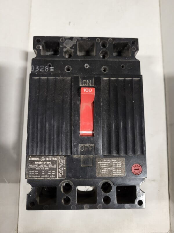 BREAKER 100A 480V 2P GE - Used - TESTED