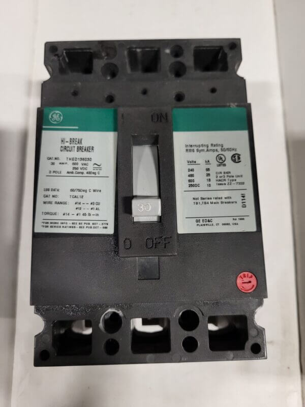 BREAKER 30A 600V 3P GE - Used - TESTED