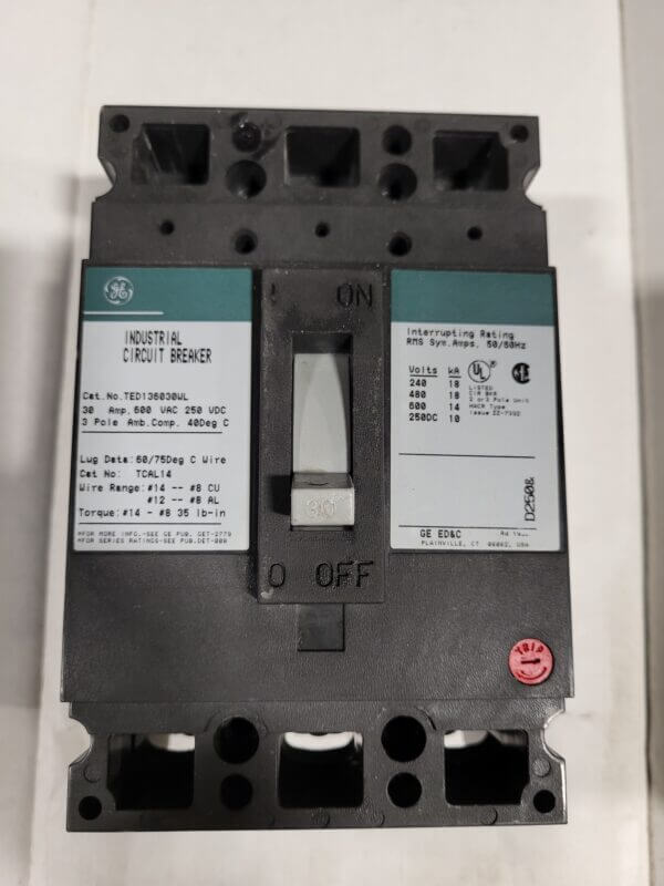 BREAKER 30A 600V 3P GE - Used - TESTED