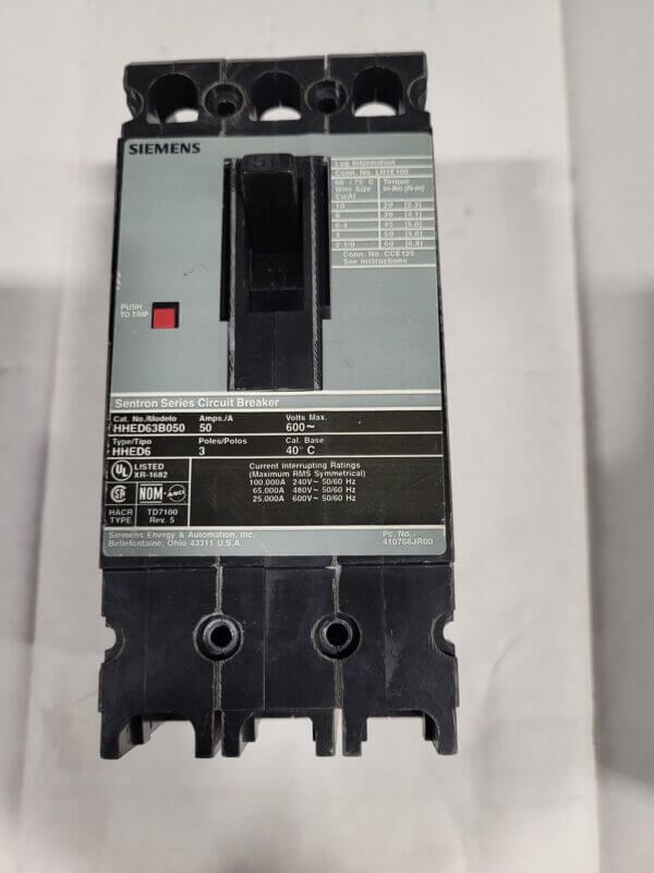 BREAKER 50A 600V 3P ITE - Used - TESTED