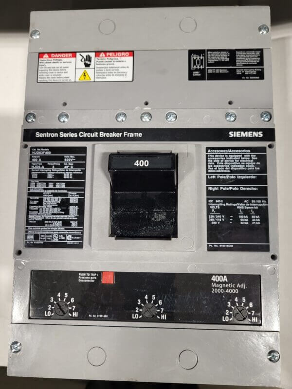BREAKER 400A 600V 3P ITE - Used - TESTED