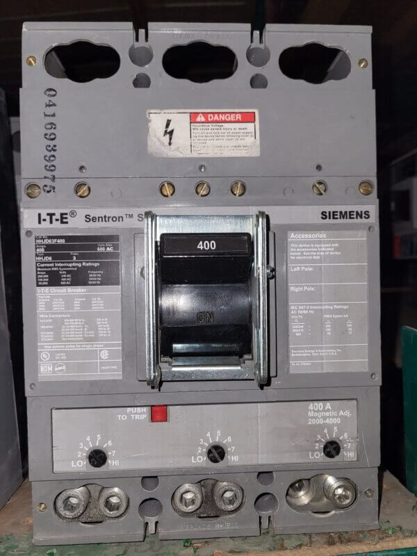 BREAKER 400A 600V 3P SIEMENS 50KA - Used - TESTED