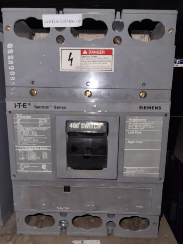 BREAKER 400A 600V 3P ITE NO-AUTO - Used - TESTED